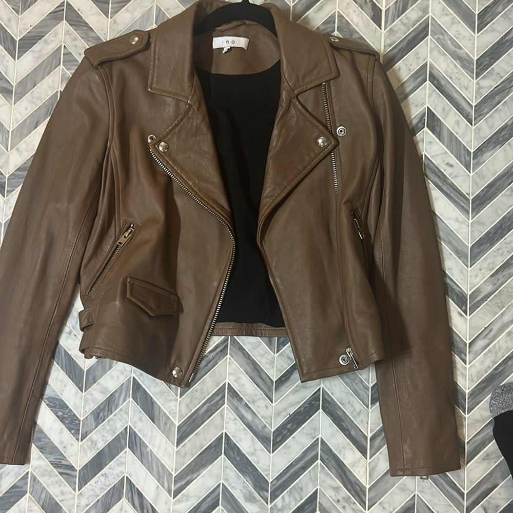 Iro Ashville Brown Leather Jacket - Picture 2 of 4
